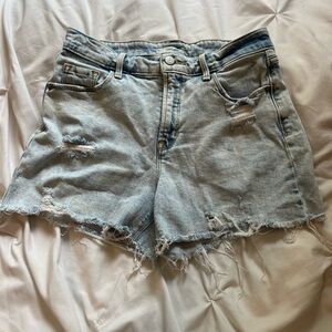Old Navy High Rise Jean Shorts Light Wash